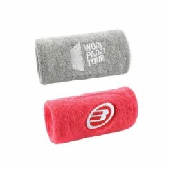 MUÑEQUERA BULLPADEL BPMU-WPT2212 GRIS VIGORE/CARMESI FL